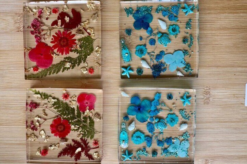 Epoxy Resin Art and Craft Coaster Set Experience 