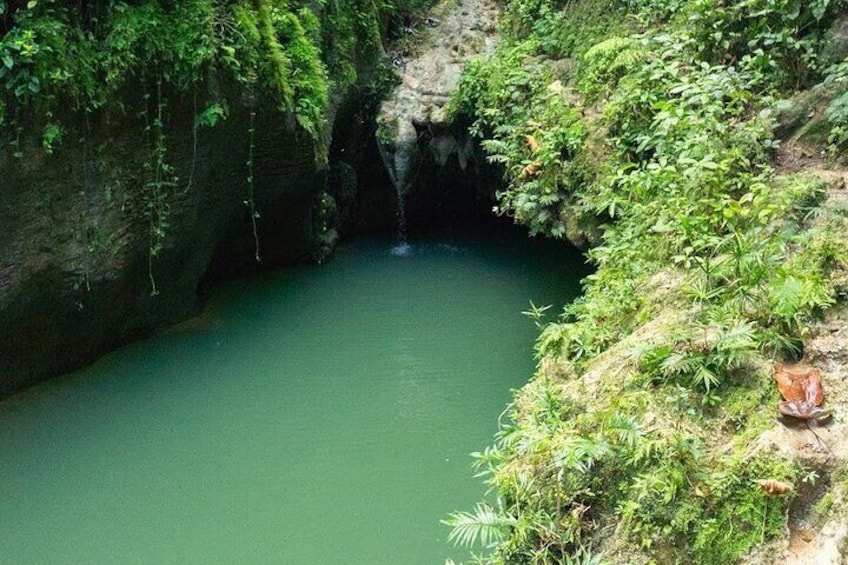 Cave, Waterfall, and River Adventure in Charco Azul; San Juan