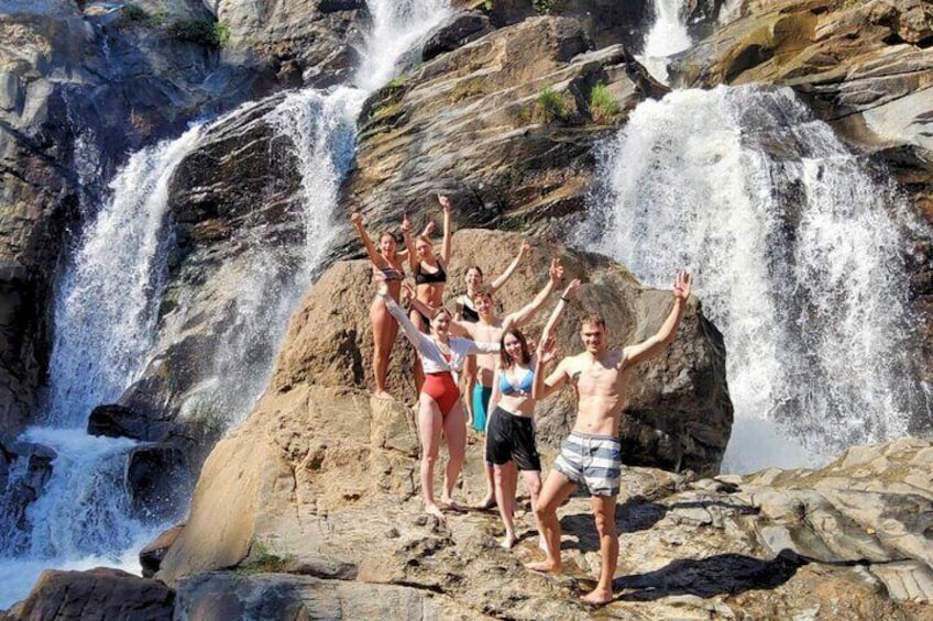 Explore a hidden waterfall with stunning views