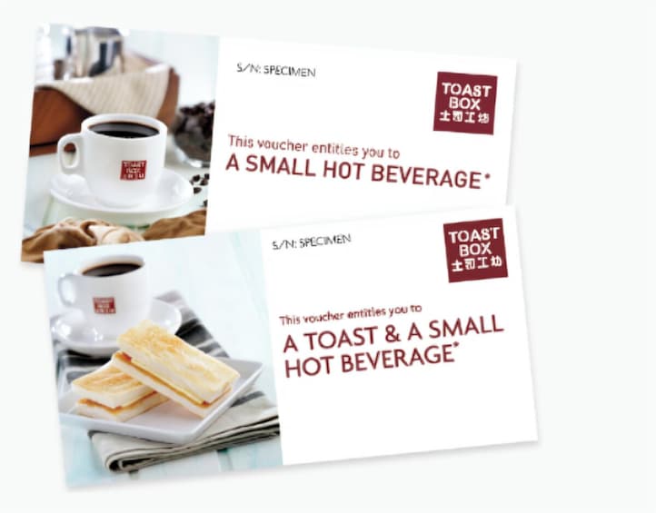 Singapore: Toast Box Voucher