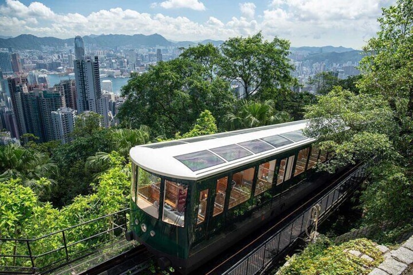The tram ride provides breathtaking views of Hong Kong