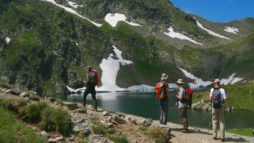 Group walking along The Seven Rila Lakes