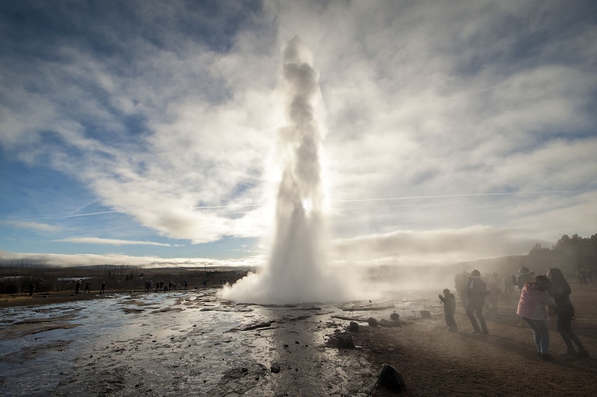 Day view of guests visiting Thingvellir National Park