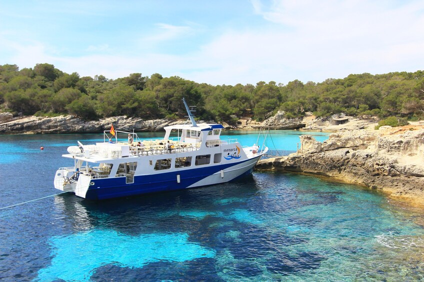 Tour boat on Menorca