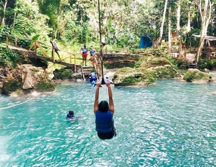 Blue Hole & Dunn's River Falls Combo Tour  with Lunch