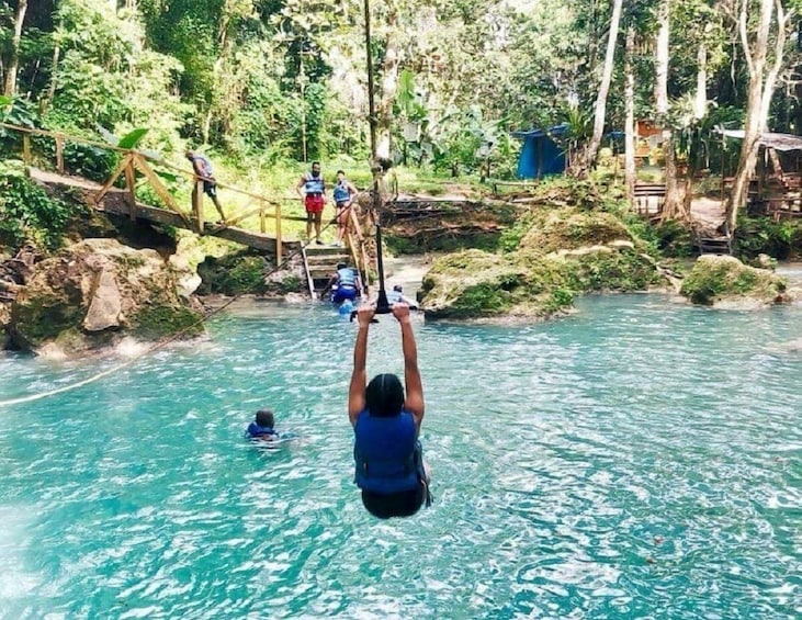 Blue Hole & Dunn's River Falls Combo Tour with Lunch