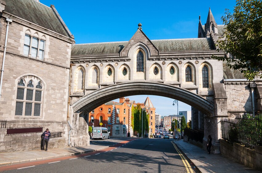 Day view of the street in Dublin