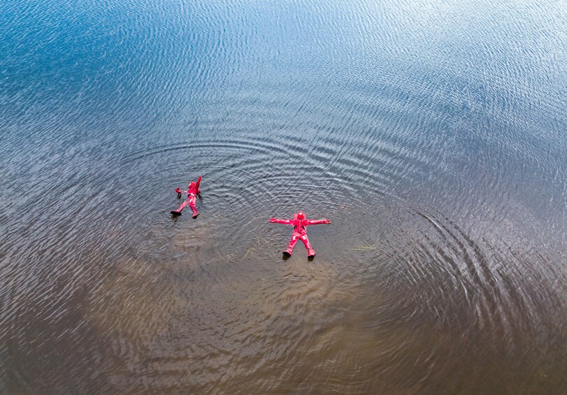 Rovaniemi: Midnight Sun Summer Floating in Forest Lake