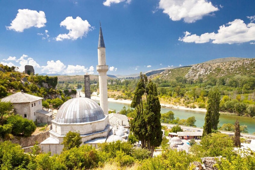 Ali Pasha Mosque on a sunny day in Sarajevo, Bosnia and Herzegovina