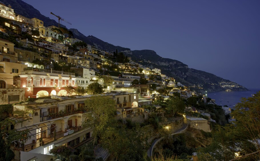The Amalfi Coast at night