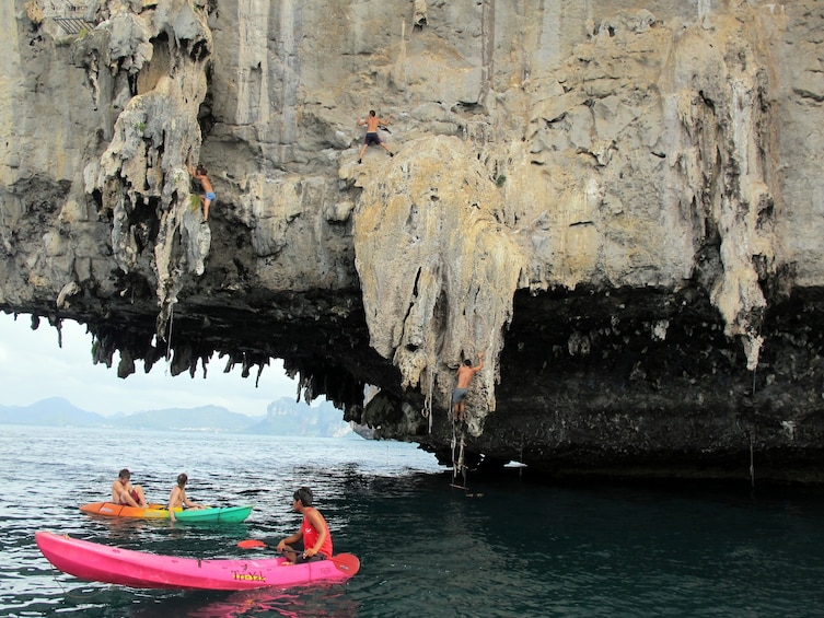 Guests kayaking at Railay Beach