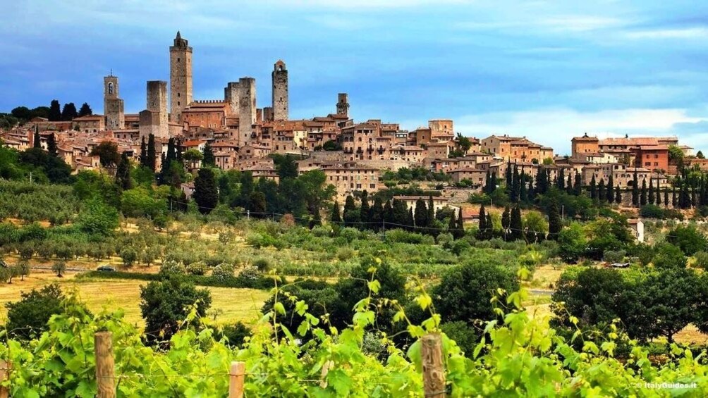 San Gimignano and surrounding landscape
