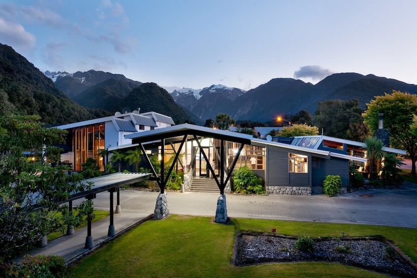 Hotel near Franz Josef Glacier in South Island, New Zealand