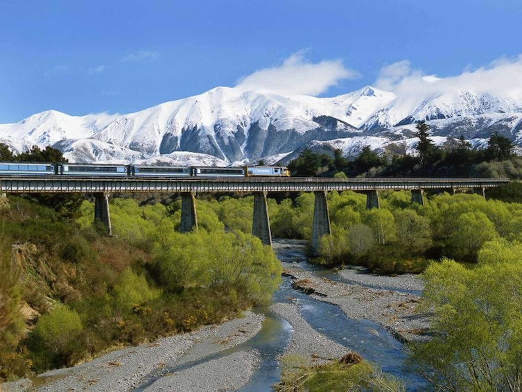 Tranzalpine travelling through New Zealand