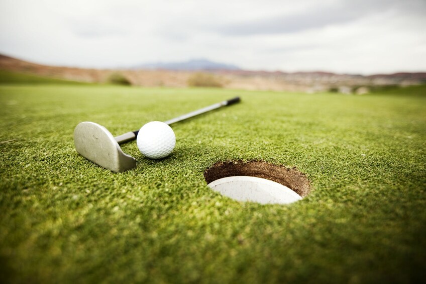 Golf tee and ball