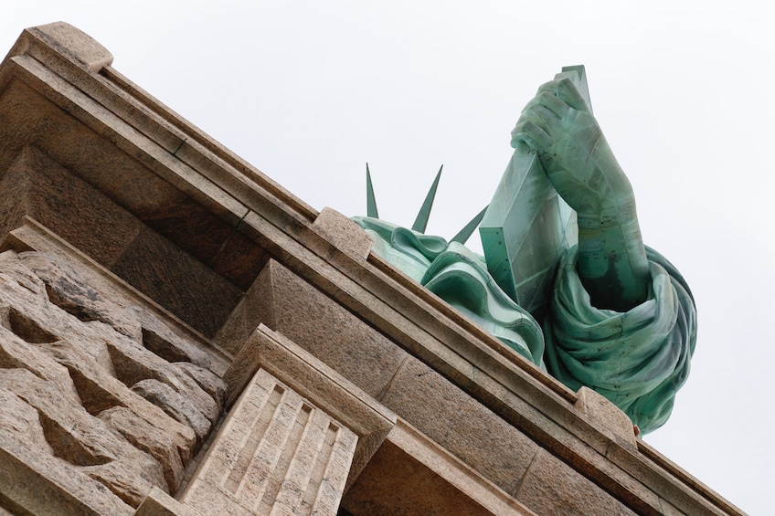Unique view of the Statue of Liberty