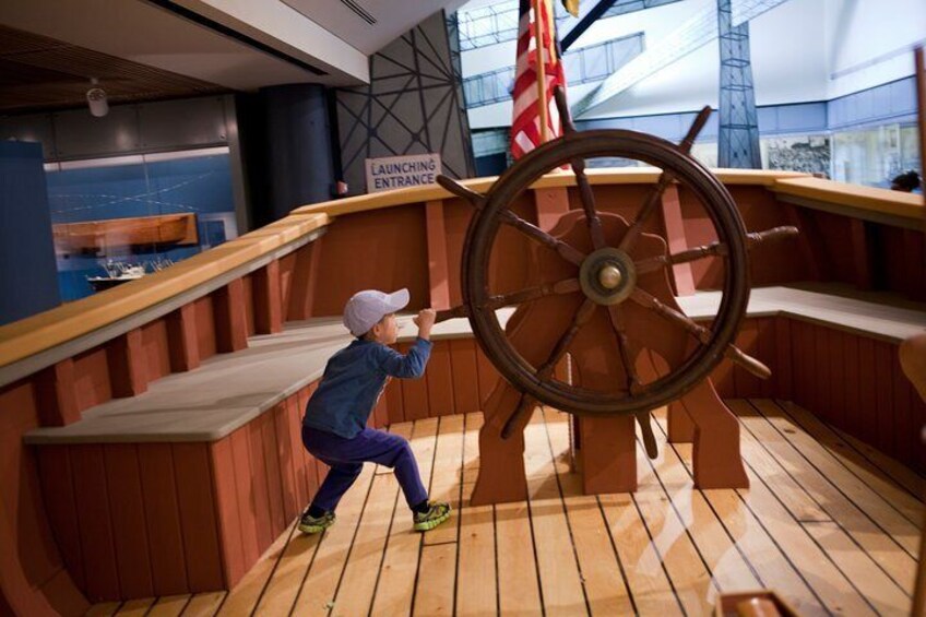 Climb aboard Schooner Diligence, which is part of our Patriots & Pirates exhibit. 