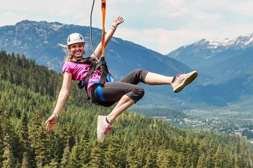 Ziptrek's free range harness ziplining