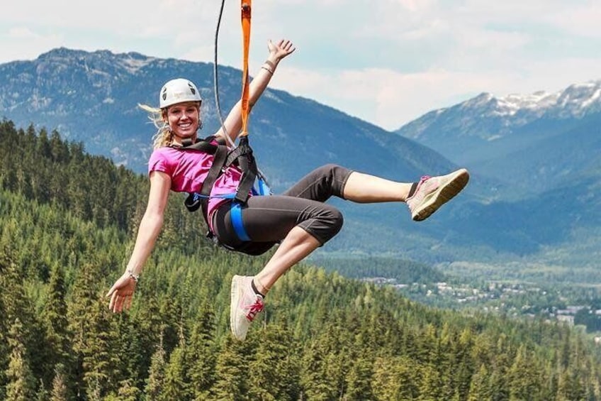 Ziptrek's free range harness ziplining