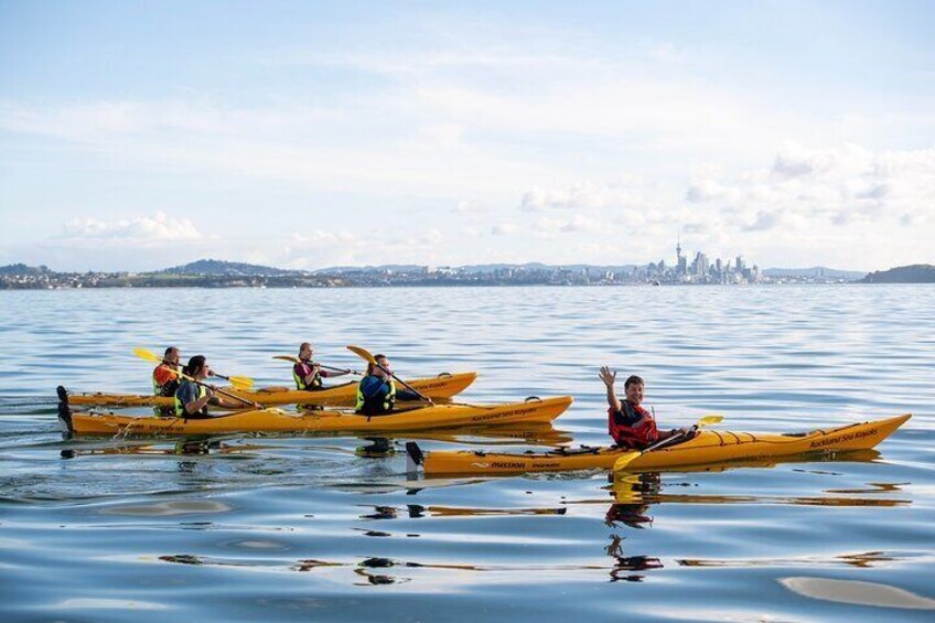 Sunset kayak tour to Rangitoto Island
