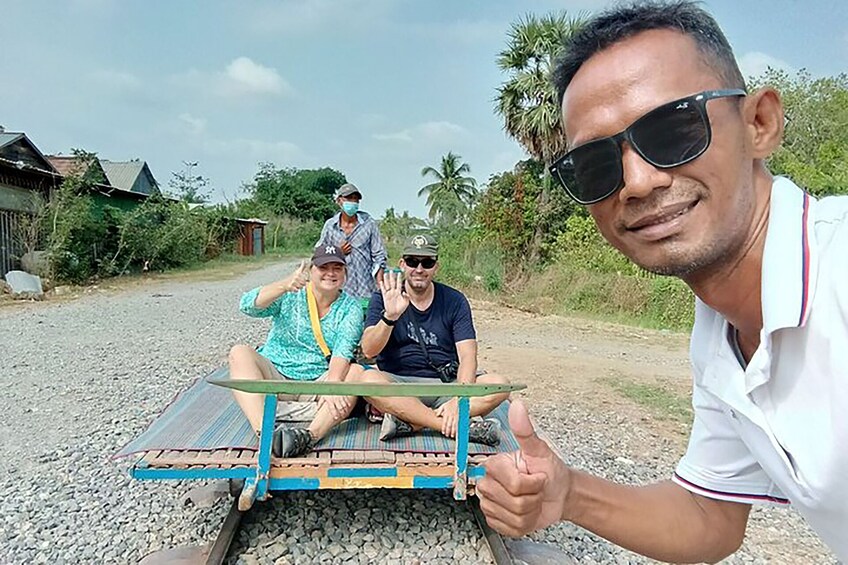 Afternoon tour to Original Bamboo train. Bat cave. Killing cave