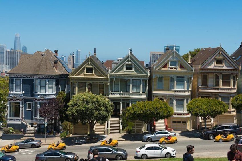 The Painted Ladies aka the "Full House houses" at Alamo Square Park
