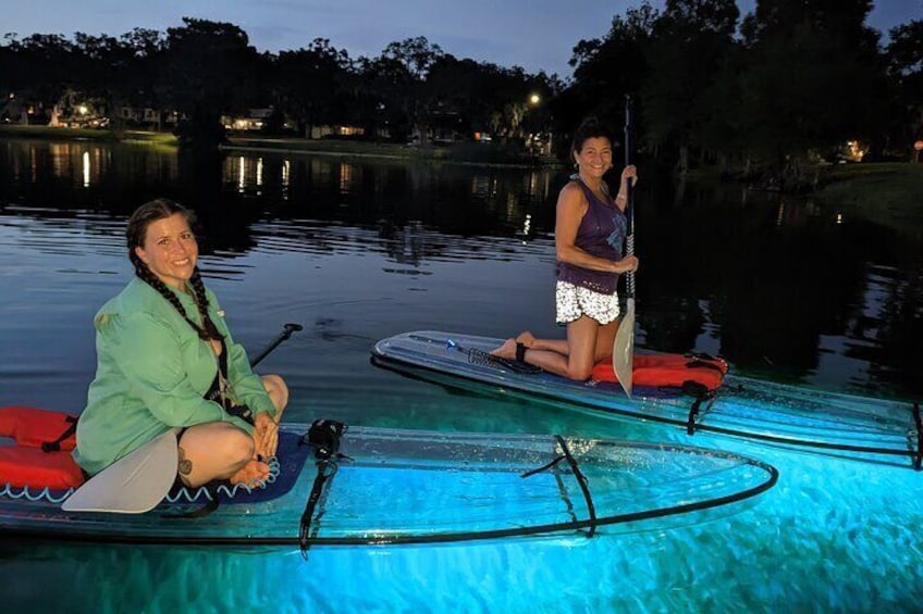 Our clear paddleboards provide an ultra unique experience right in the heart of Orlando.