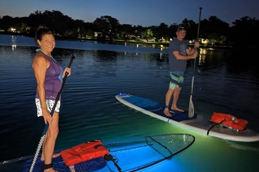 You can choose a clear paddleboard for a truly beautiful view of nature below the water.