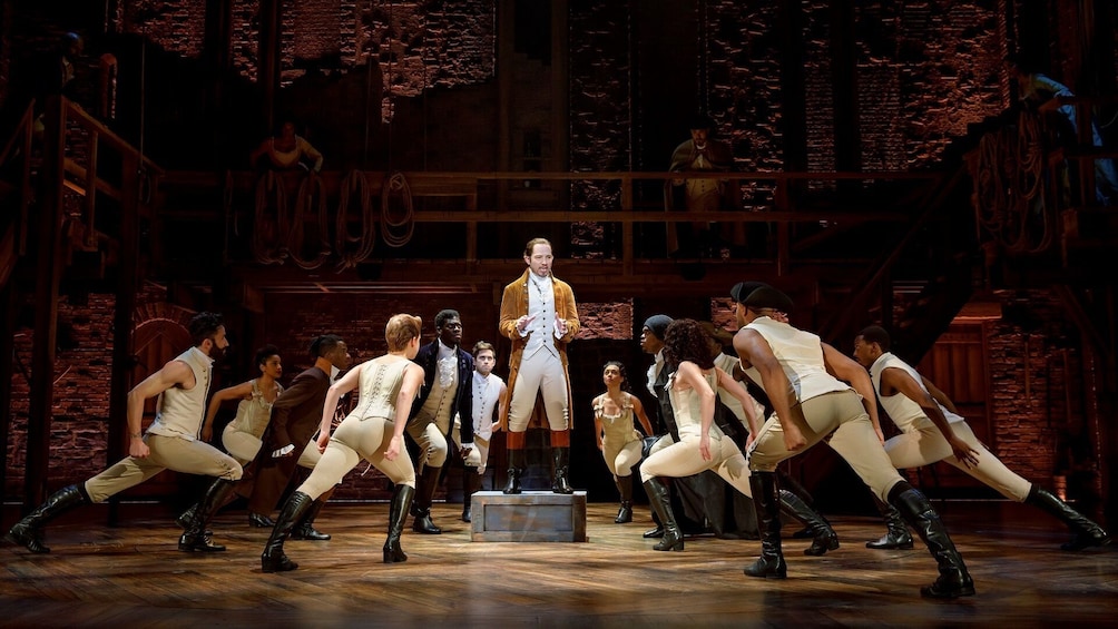 Hamilton on Broadway stage view