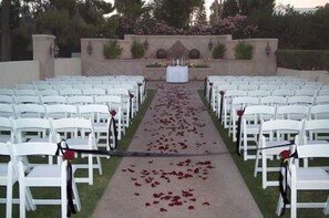 Outdoor wedding area