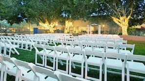 Outdoor wedding area