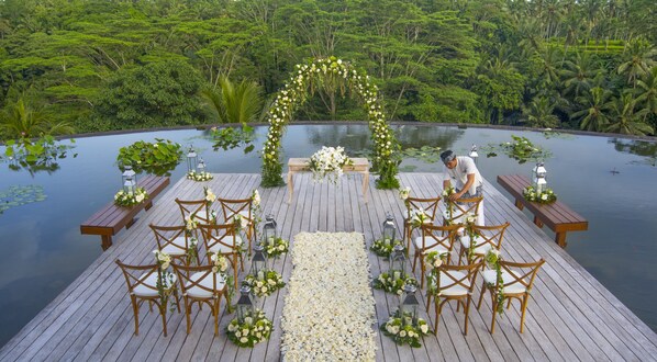 Outdoor wedding area