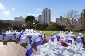 Outdoor wedding area