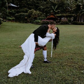Outdoor wedding area