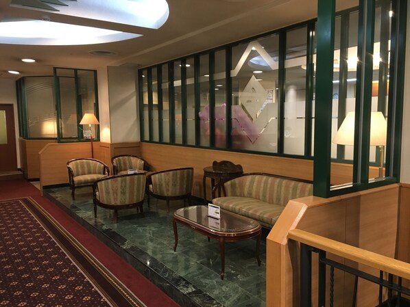 Sittområde i lobbyn
