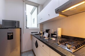 Fully equipped kitchen ready for your recipes.