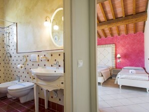 Property, Mirror, Sink, Tap, Plumbing Fixture, Bathroom, Purple, Bathroom Sink, Building, Interior Design