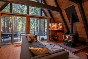 Living Space w/ woodstove - Living Space w/ woodstove