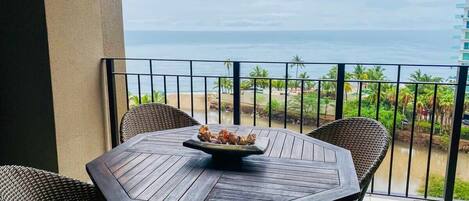 Outdoor dining table on your private balcony