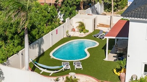 Aerial view of Backyard of the home