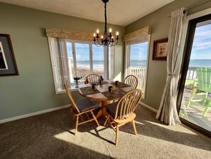 Dining room with beautiful view of the ocean