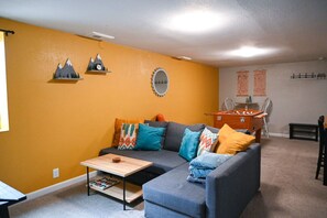 This beautifully furnished living room is the heart of this home!