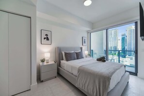 Cozy Bedroom with City View