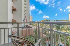 View of private street-side balcony off of master suite!