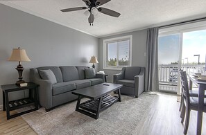Unwind after your busy day full of adventures while you kick back in the comfortable living room.