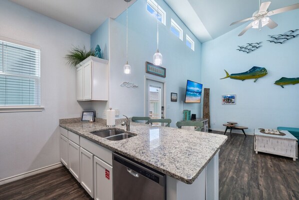 Kitchen towards living area