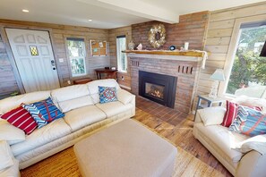 Cozy up to a nice warm fire on a stormy night.
