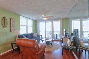 Living Room with Balcony Access