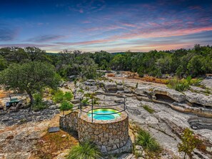 Indulge in the sunset view from the hot tub