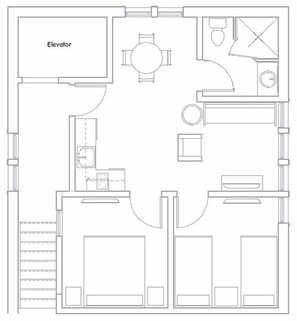 Floor plan of the Lafayette Suite